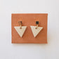 Nho Be Triangle Buffalo Horn Stud Dangle Earrings