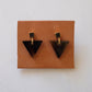 Nho Be Triangle Buffalo Horn Stud Dangle Earrings