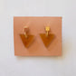 Nho Be Triangle Buffalo Horn Stud Dangle Earrings