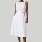 Overlap Midi Skirt in White