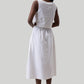 Overlap Midi Skirt in White
