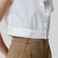 Oversized Crop Shirt in Off-white