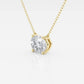 2.00 CTW AGI Certified Oval Lab Grown Diamond Solitaire Pendant - Choice of 14k Yellow or White Gold