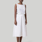 Overlap Midi Skirt in White