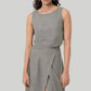 Overlap Midi Skirt in Dark Green