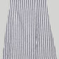 Overlap Midi Skirt in Linen Stripes