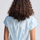 Oversized Crop Shirt in Summer Blue