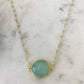 Mrs. Parker Endless Summer Chalcedony Necklace in Gold