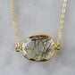 Mrs. Parker Necklace in Gold Rutilated Quartz