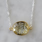 Mrs. Parker Necklace in Gold Rutilated Quartz