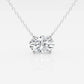 2.00 CTW AGI Certified Oval Lab Grown Diamond Solitaire Pendant - Choice of 14k Yellow or White Gold