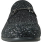 "Bravo" Black Glitter Tuxedo & Prom Shoes