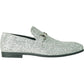 „Bravo“ Smoking- & Ballschuhe mit Silberglitzer