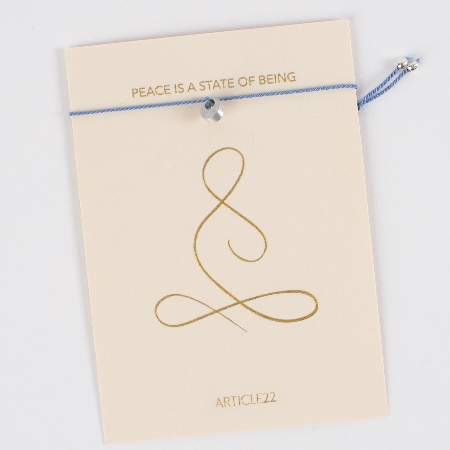 PEACE IS A STATE OF BEING - SILK MANTRA BRACELET