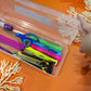 Pencil Case Multipurpose Utility Box Ruler Length – Clear