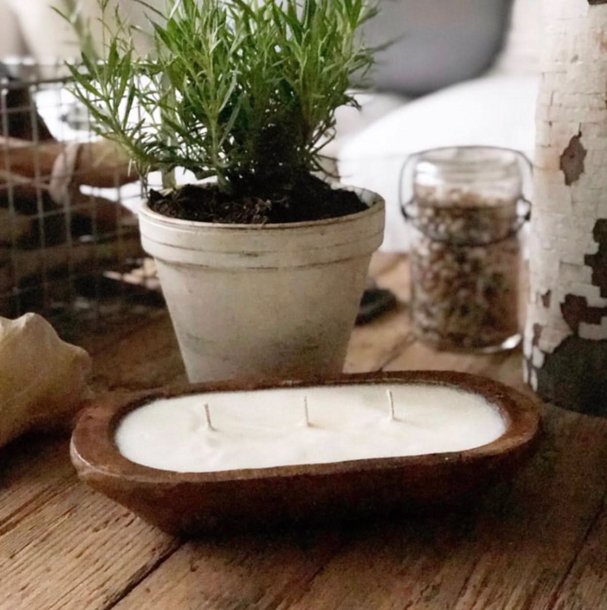 3-Wick Dough Bowl Soy Candle - Gatherings