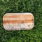 [ Set of 3 ] Zavis Green Acacia Wood Serving Rounded Cutting Board With Juice Groove 18" X 10" | Dishwasher Safe