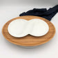 Bamboo And Fine Porcelain Oval Dish/plate Setting