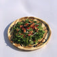 Zavis Green Acacia Wood Round Stackable Plate / Platter 8"  | Dishwasher Safe