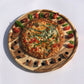 [ Set of 3 ] Zavis Green Acacia Wood Round Stackable Plate / Platter 16" | Dishwasher Safe