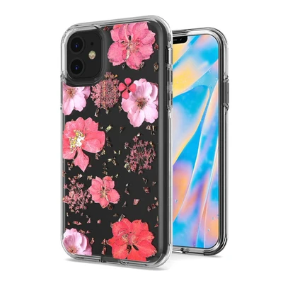 iPhone 12 Mini 5.4 Glitter Flower Design Case