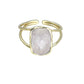 Crystal Quartz Double Band Ring