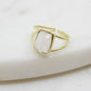 Crystal Quartz Double Band Ring