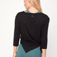 Anen Side Tie 3/4 Sleeve Top