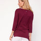Anen Side Tie 3/4 Sleeve Top