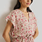 Relaxed Drawstring Floral Dress