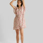 Relaxed Drawstring Floral Dress