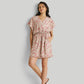 Relaxed Drawstring Floral Dress