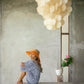 RIRI Duo Jute Handwoven Straw Hat In Tangerine Orange