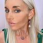 Rome Earrings in Purple Mojave and Pearl