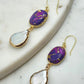 Rome Earrings in Purple Mojave and Pearl