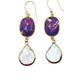 Rome Earrings in Purple Mojave and Pearl