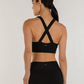 Elsa Fleece V Neck Longline Bra