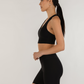 Elsa Fleece V Neck Longline Bra