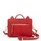 Leather Cat Bag Red Crossbody Purse Women's Handbag