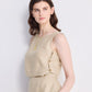 Boxy Crop Top in Neutral Beige