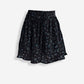 Drawstring Short Skirt in Dark Blue Florals