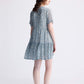 Floral Short Tiered dress in Light Blue