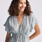 Gathered Maxi Dress in Sage Green
