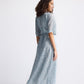 Maxi Wrap Dress in Light Blue Florals