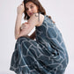 One Shoulder Maxi Dress in Abstract Stripes