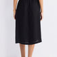 Overlap Midi Skirt in Black