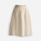 Overlap Midi Skirt in Neutral Beige