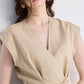 Power Moves Short Sleeve Top in Neutral Beige