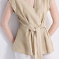 Power Moves Short Sleeve Top in Neutral Beige