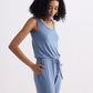 Relaxed Drawstring Jumpsuit in Blue